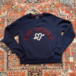 The Upside Dark Blue and Burgundy Sweatshirt